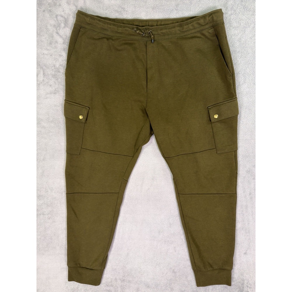 Polo Ralph Lauren Pants XXL Olive Green Joggers Drawstring Cargo Pockets
